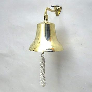 Benzara Greek Ship Bell Creatively Etched Riveting Nautical Decor