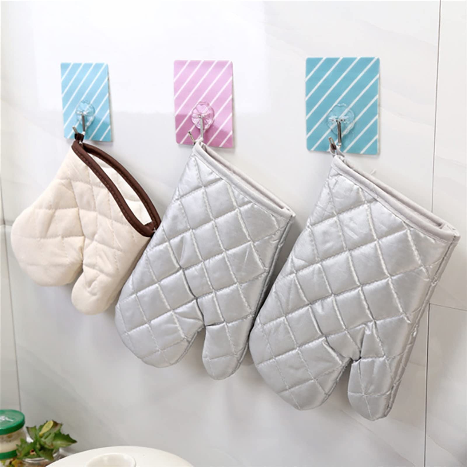Gants de Cuisine résistants et épais en Polyester et Coton, Anti-brûlure, Multifonctions