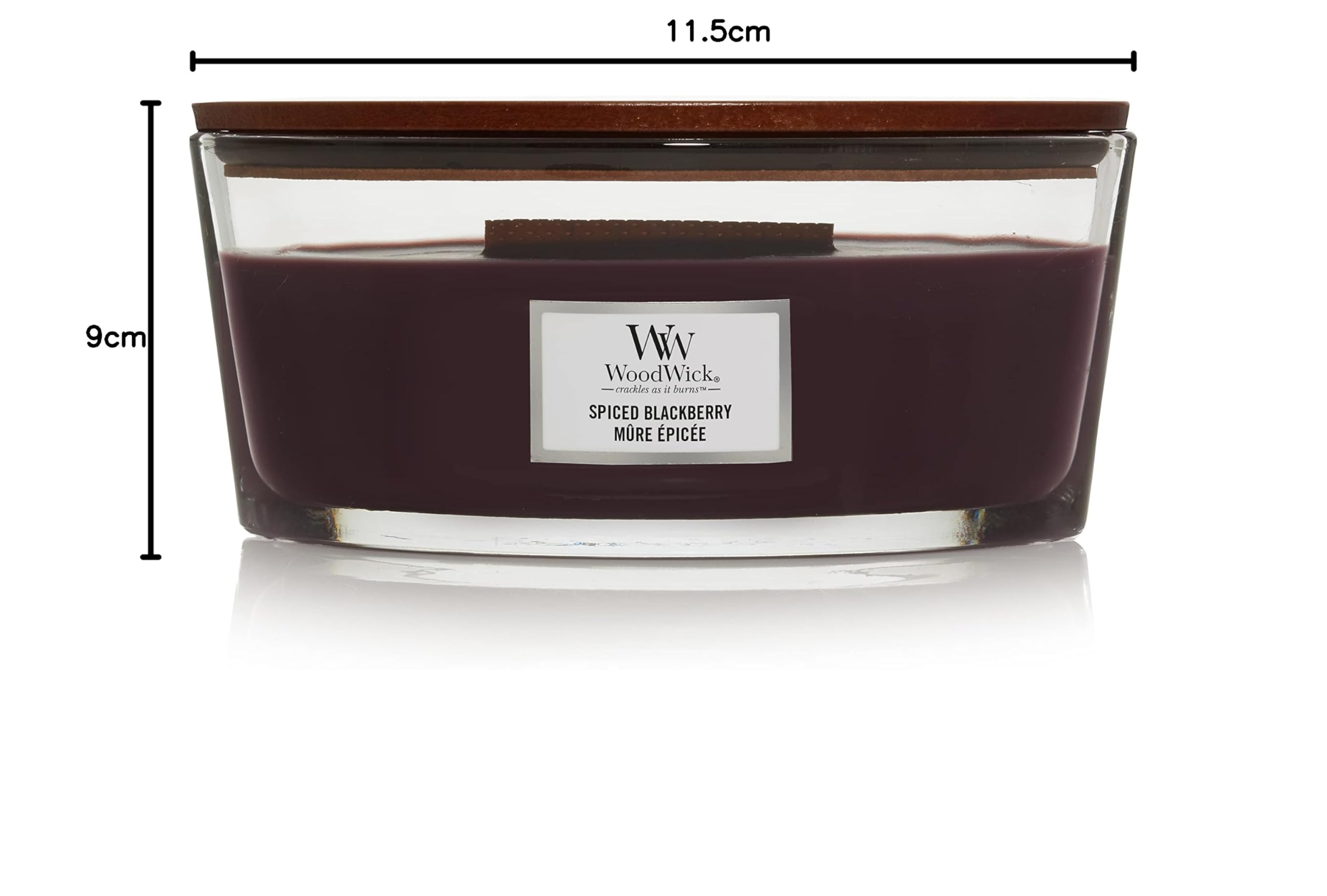 Woodwick Spiced Blackberry Świeca Zapachowa, M