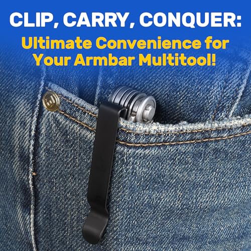 [2-Pack] Stainless Steel Pocket Clips For Gerber Armbar Multitool - 1 Metal + 1 Black Pocket Clip - Mounting Tools Included - Fits Gerber Armbar Drive Multi-tools by Samorillo - Used condition - Image 6