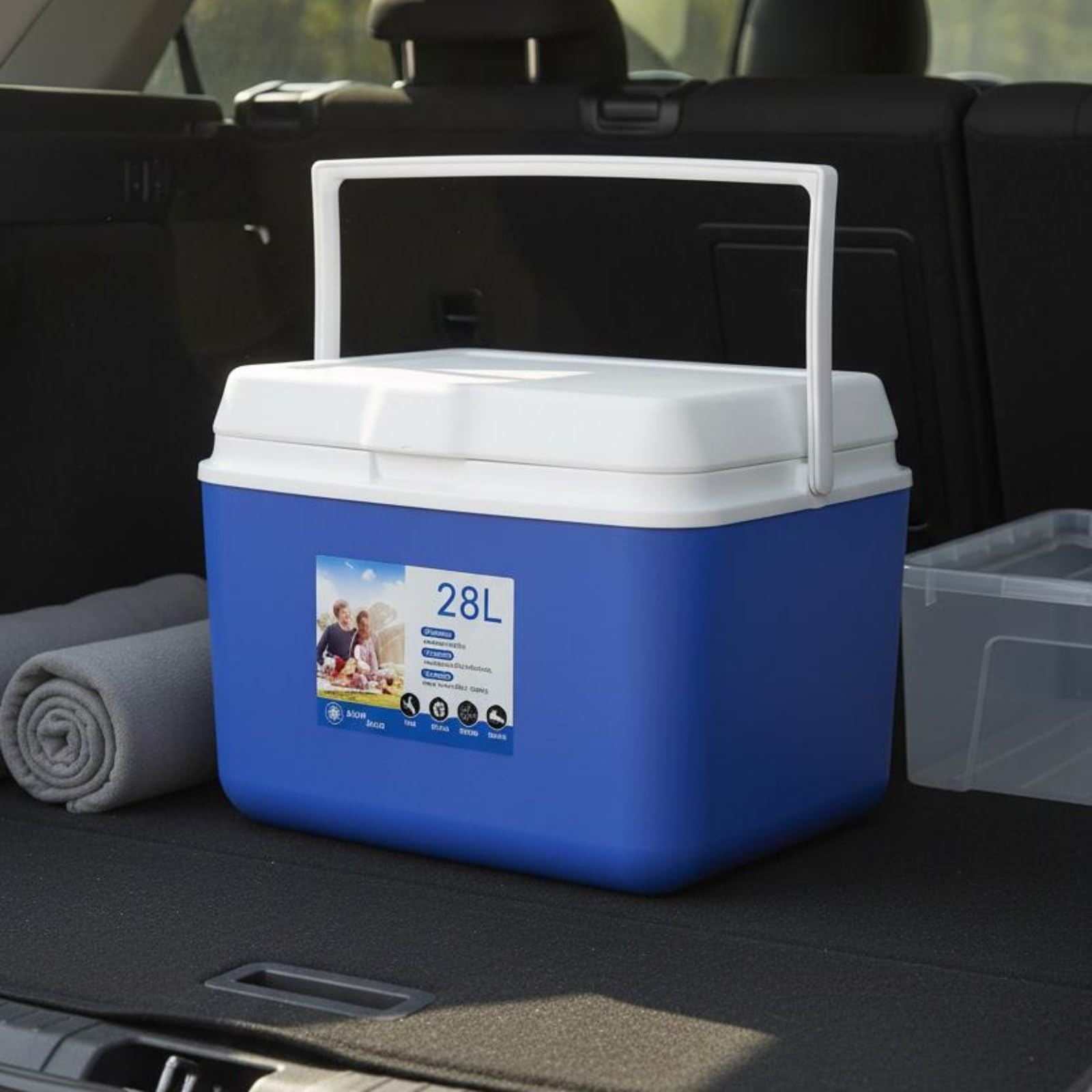 Portable Scatola Termica Rigida Contenitore Isotermico per Caldo E Freddo Struttura Resistente Portatile Raccomandato per Campeggio Viaggi Auto Gite Trasporto Alimenti