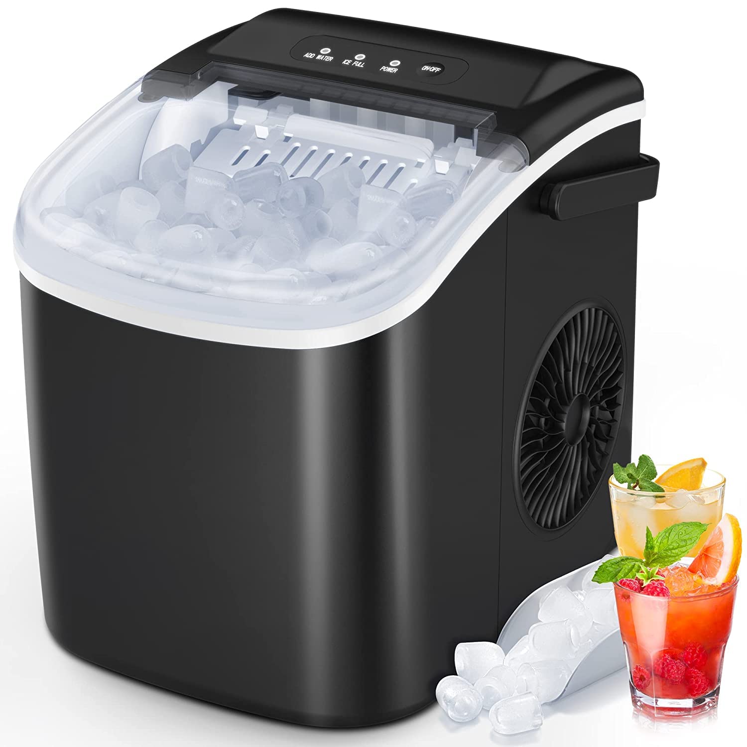 COWSAR Portable Countertop Ice Maker Machine with SelfCleaning, 26