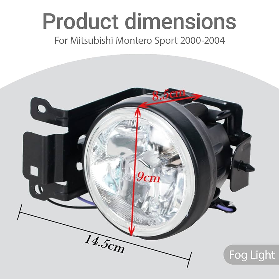 2Pcs Front Bumper Driving Light Fog Light For Mitsubishi Pajero Montero Sport Dakar Challenger 1999-2006 Nativa 1996-2011