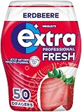 Extra Professional Fresh Kaugummi, Erdbeere, 50 Dragees (Packung mit 5)