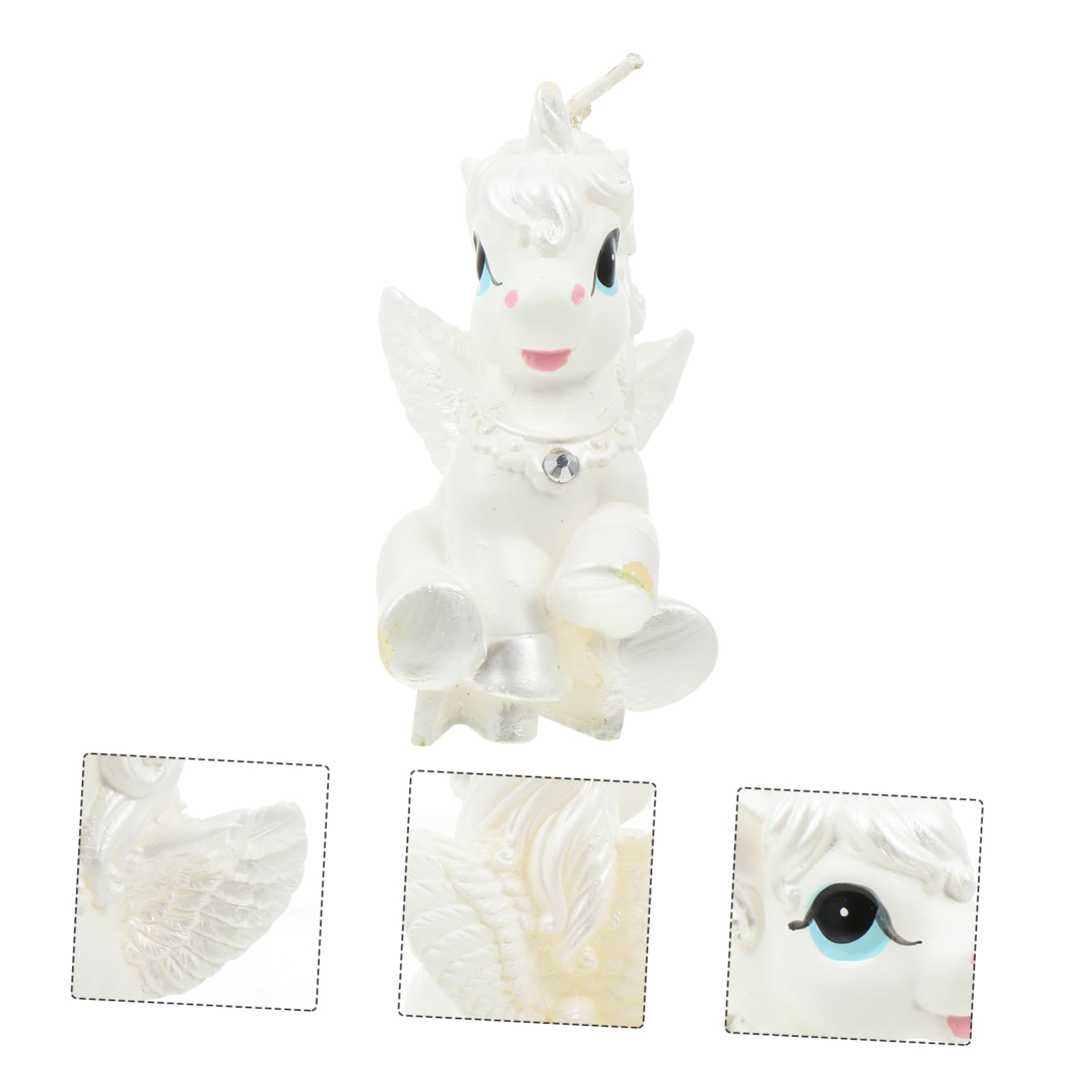 ULTECHNOVO 3 Piezas Vela Decorativa Para El Hogar Cumpleaños Fiesta Unicornio Preciosa Vela Velas De Decoración De Mesa Parafina