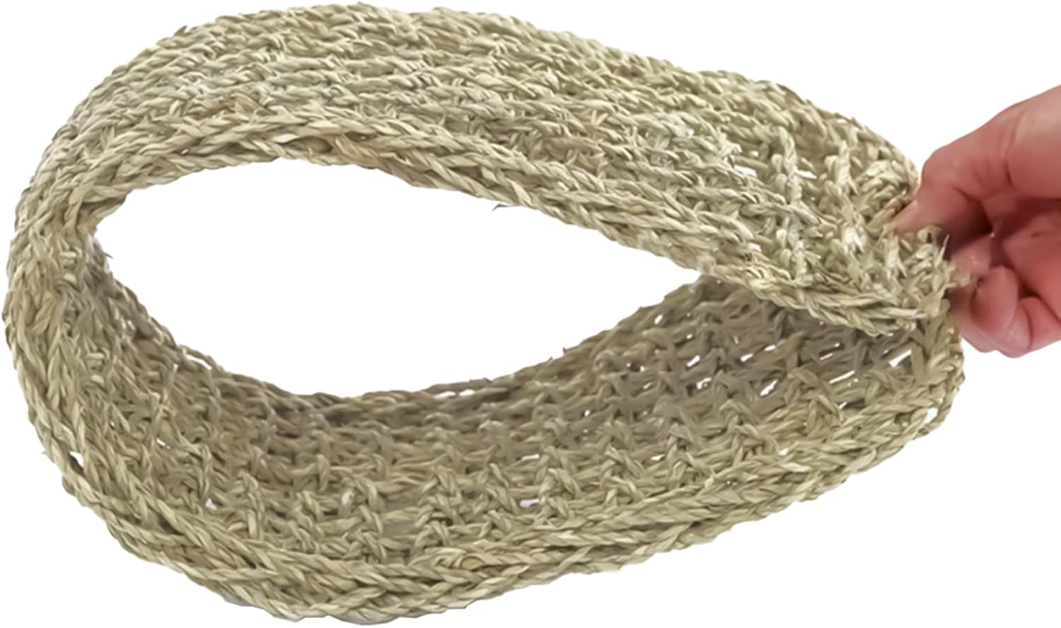 Seagrass Mat Birds, 30x7 Inches Natural Woven Grass Hammock for Chewing and Play, Cage Accessory for Parrots Cockatiels Conures and Small Pets 456g Engaging Environment