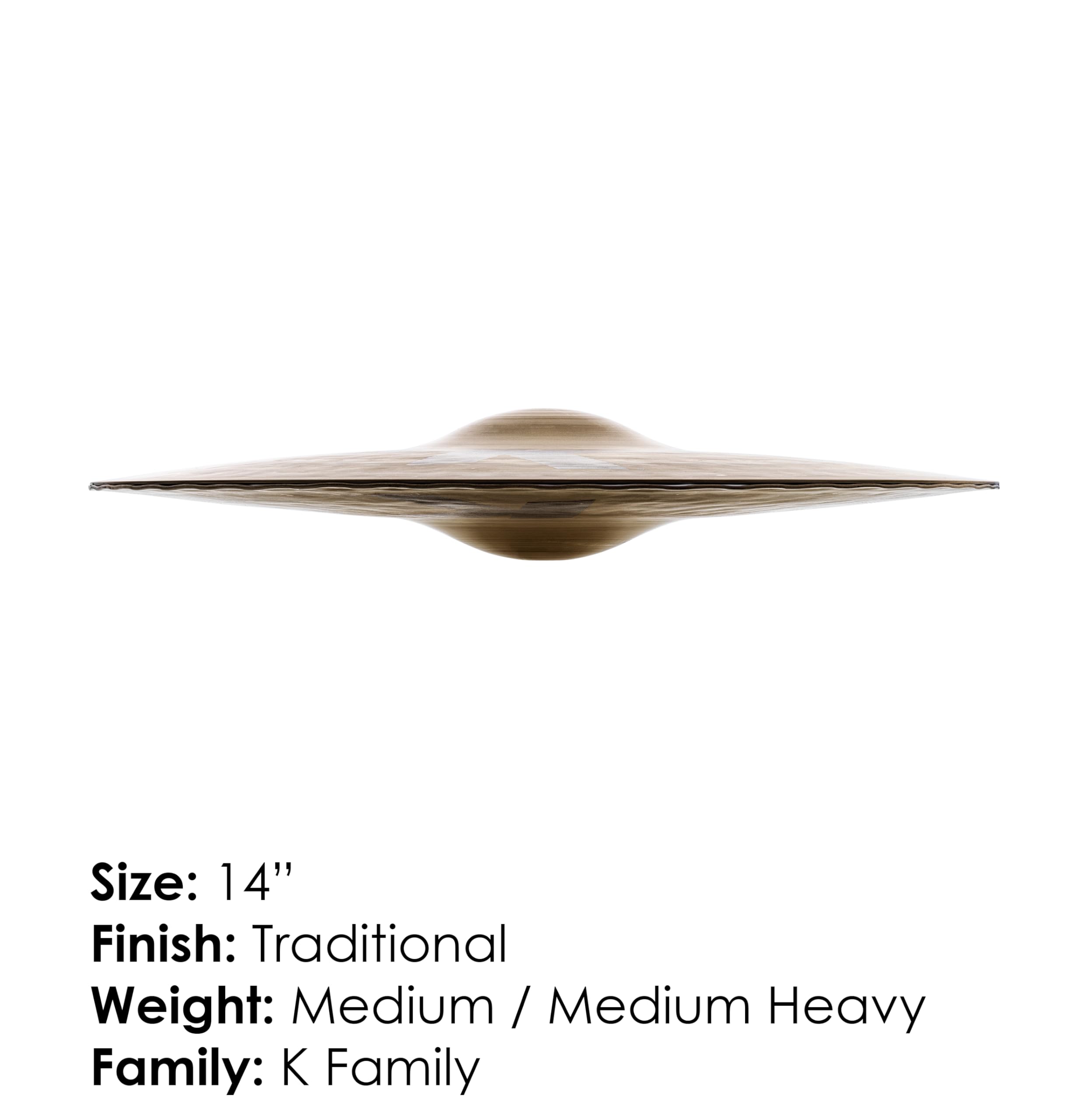 ZILDJIAN - K0909-14" K MASTERSOUND HIHAT PAIR, hi hat da 14" Versione Dark degli HiHats Mastersound,Peso: Medio/Medio Pesante, Finitura: Tradizionale