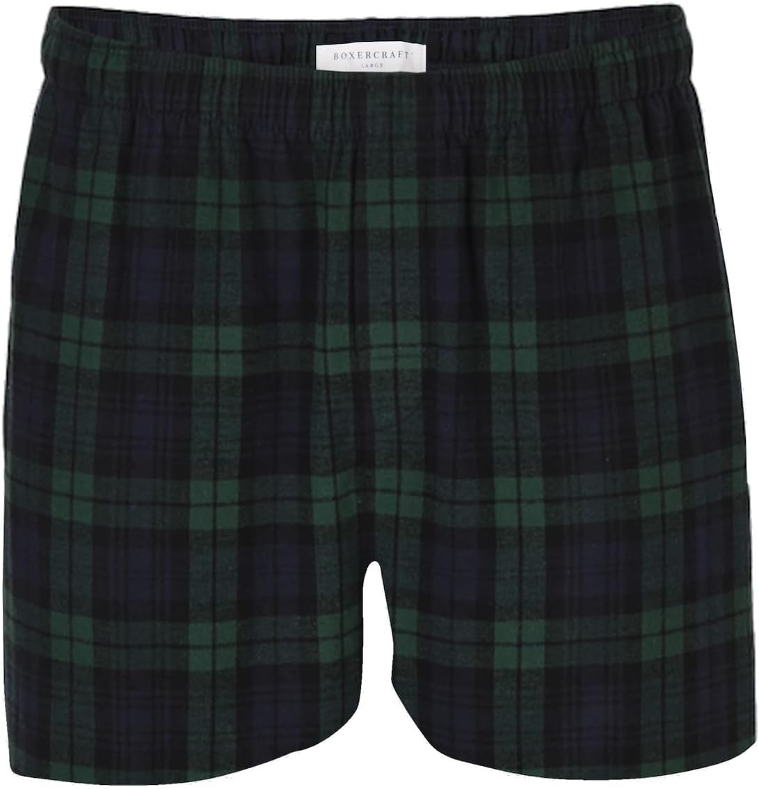 boxercraft Essential Cotton Flannel Boxer Shorts, with Fly Front Opening