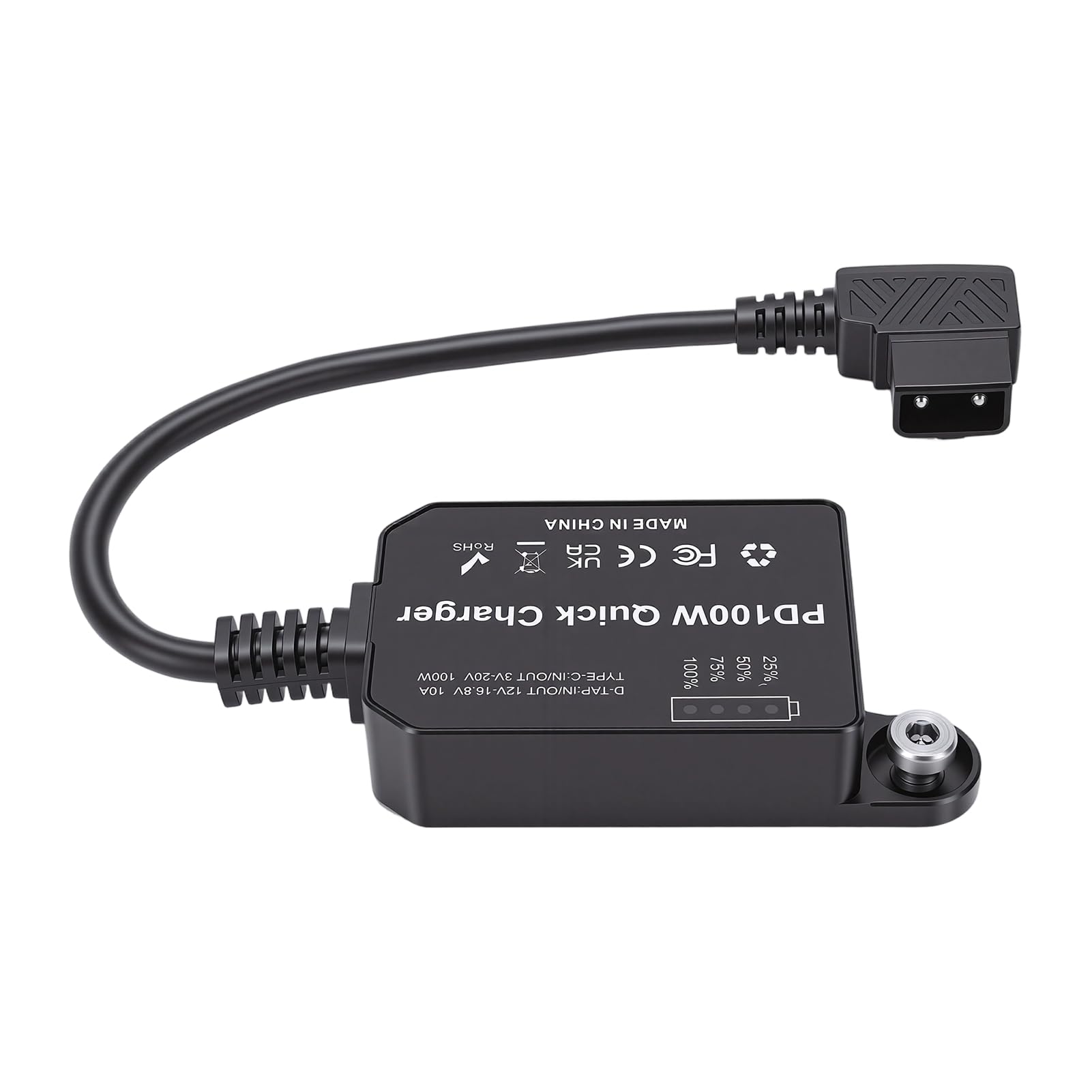Adaptador de Alta Potencia con Cargador Rápido D Tap to Type C, Ideal para Usuarios de Cámaras y Baterías con Montura V