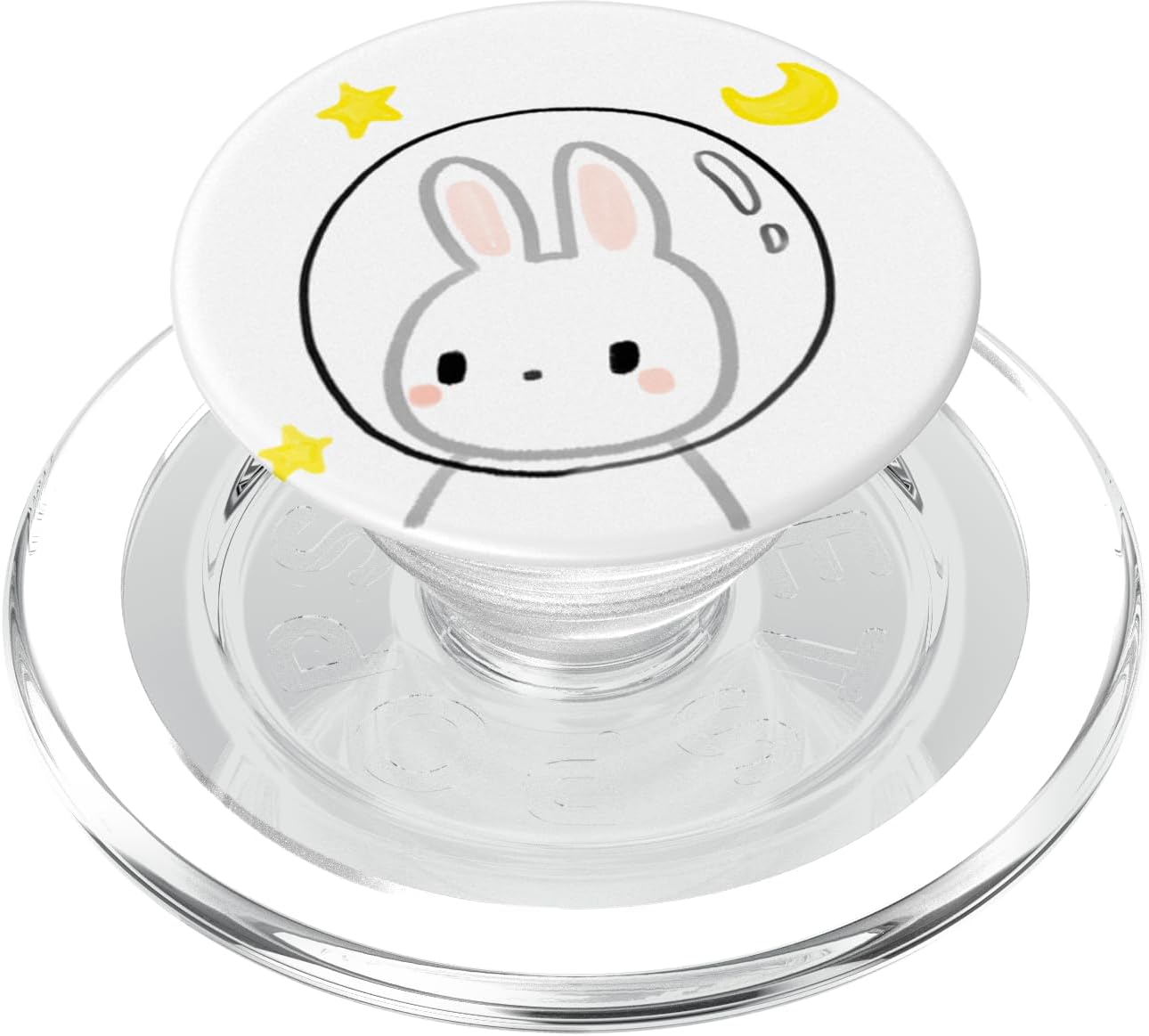 Space Bunny Rabbit Graphic Phone Accessory PopSockets PopWallet for MagSafe