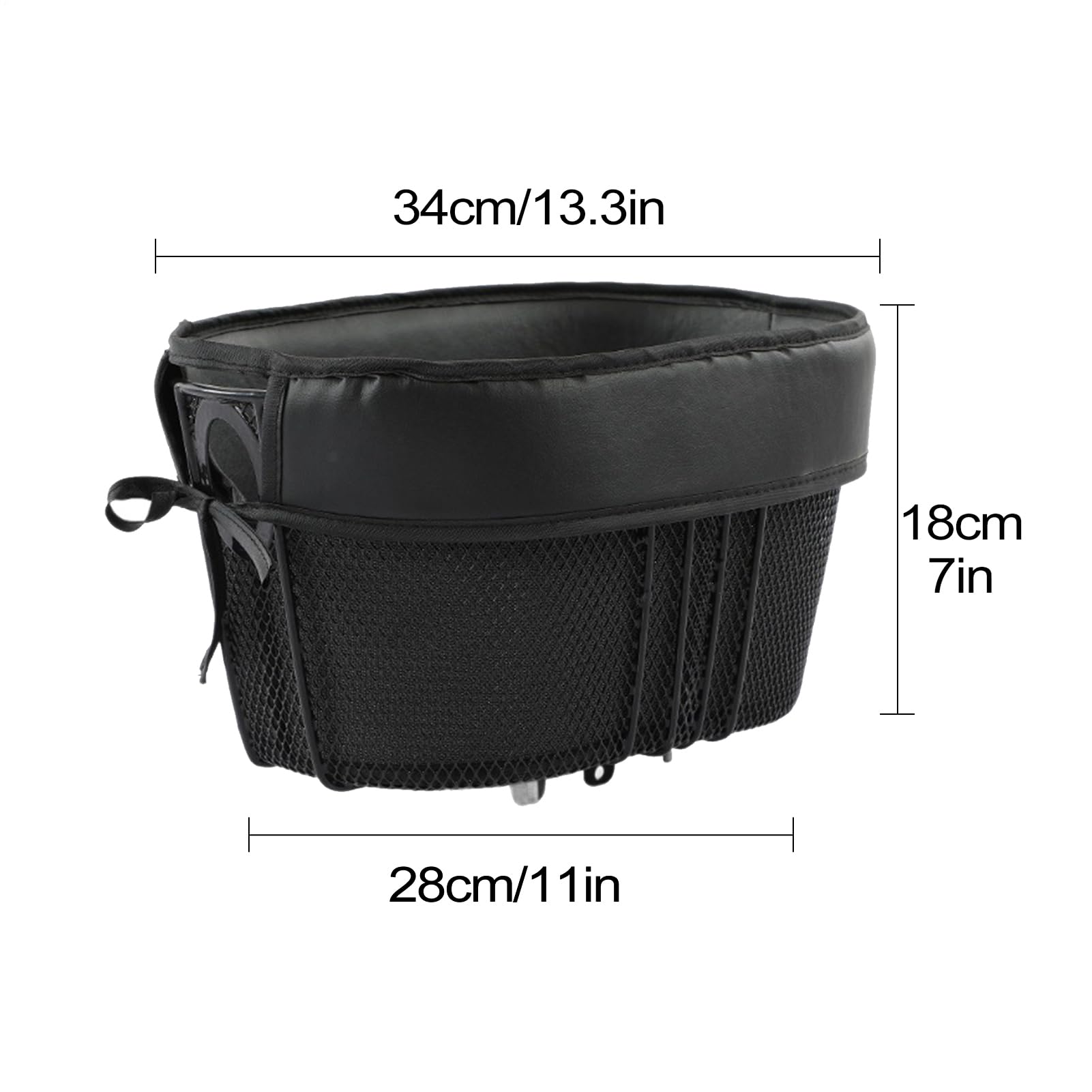 Cesta de Bicicleta para Perros de 6 kg, 34 × 28 × 18 cm, para el portaequipajes – con Marco de Metal Estable, Acolchado Suave, Cesta extraíble, Impermeable, Cesta para Manillar para Perros