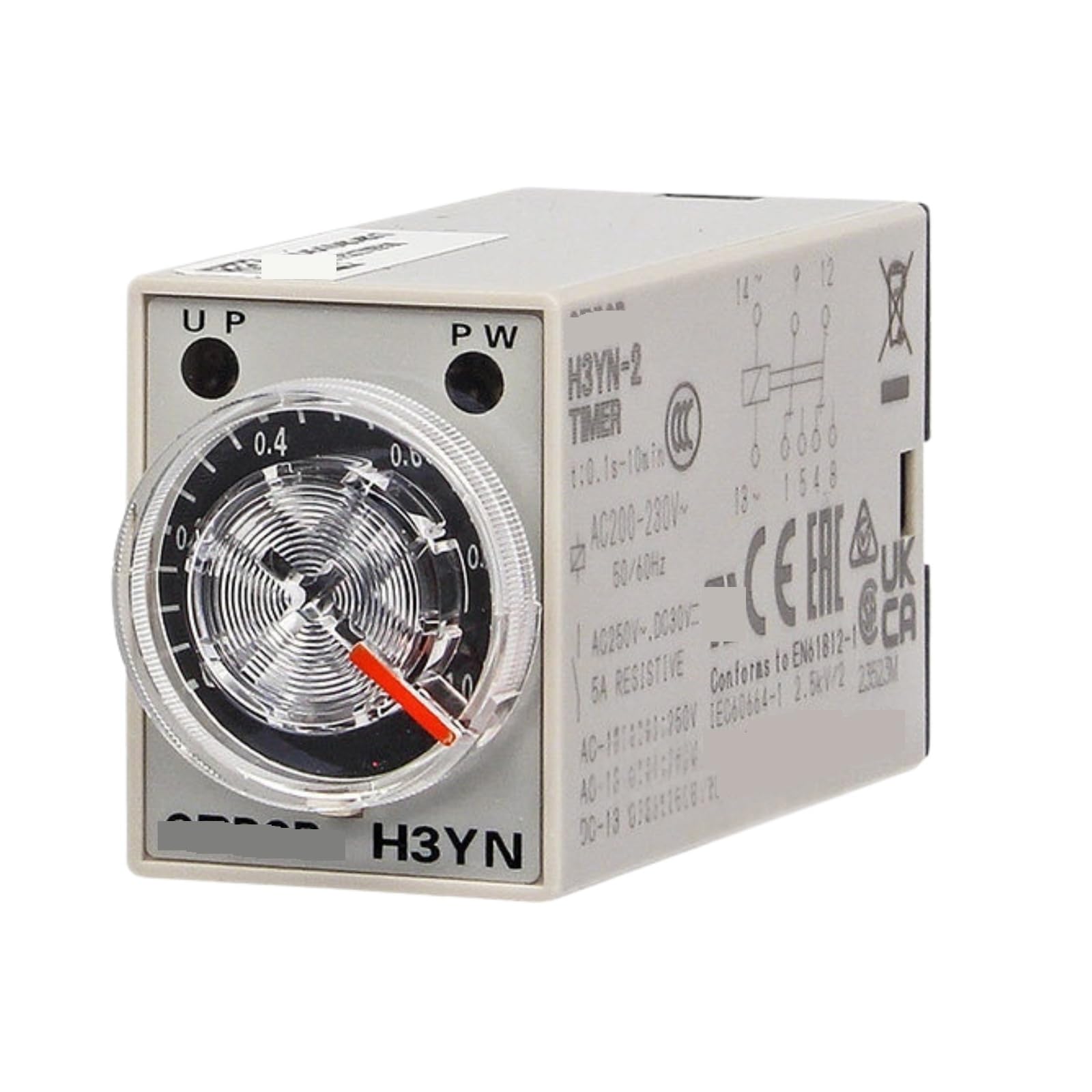 Relais temporisé à semi-conducteurs H3YN-2 DC24V de haute précision pour armoire industrielle