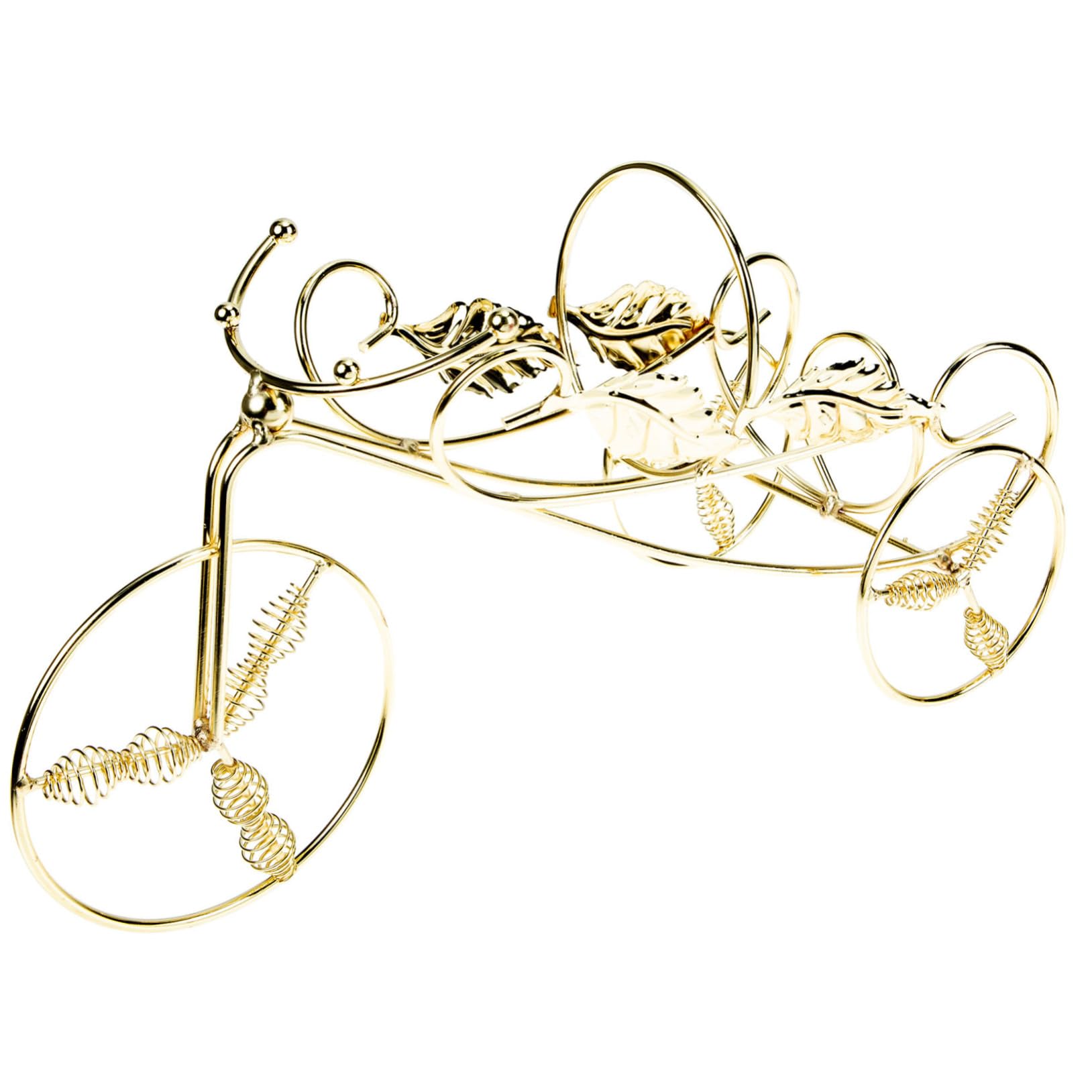 WOONEKY Iron Vintage Tricycle Shape Wine Bottle Holder Hotel Decor Single Wine Bottle Holder Cabinet Adornment