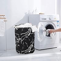 Vista 5 de Cestas plegables para lavandería, bolsa de ropa sucia, cesta de almacenamiento con asa, organización de lavandería, cesta de ropa sucia, cesta