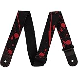 Jackson Splatter Strap, Guitar Accessories, 2in, Black, Adjustable