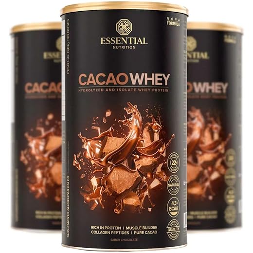 Kit 3x Cacao Whey (840g cada) - Essential Nutrition