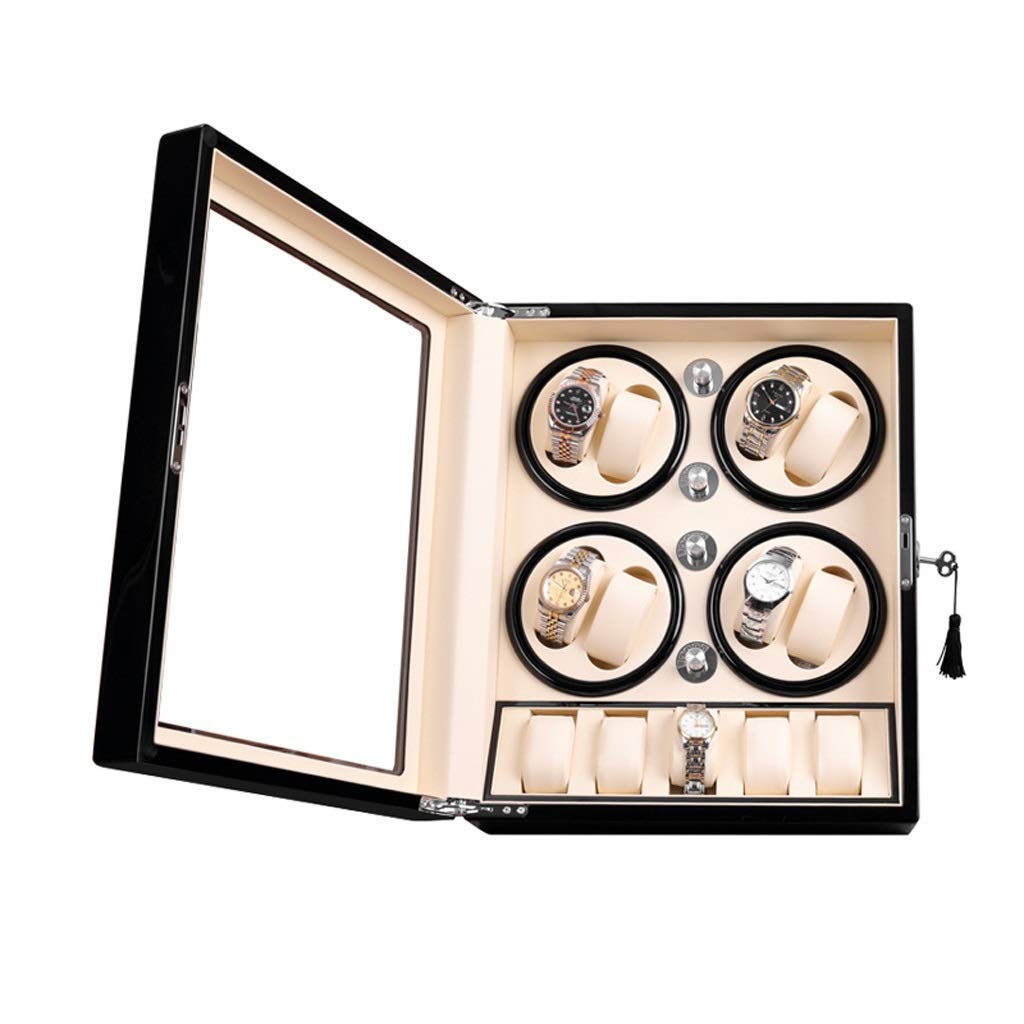 Scatola Porta Orologi Tempo Carica Automatica Watch Winder Box per 4 6 da Regalo Scatola Porta Orologi Tempo Carica Automatica Watch Winder Box per 4 6 da Regalo