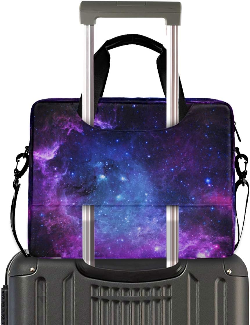 Laptop Bag Universe Galaxy Stars Nebula Laptop Sleeves Case for 13 14 15.6 Inch Computer Tablet Briefcases Carrying Case Shoulder Bag for Work
