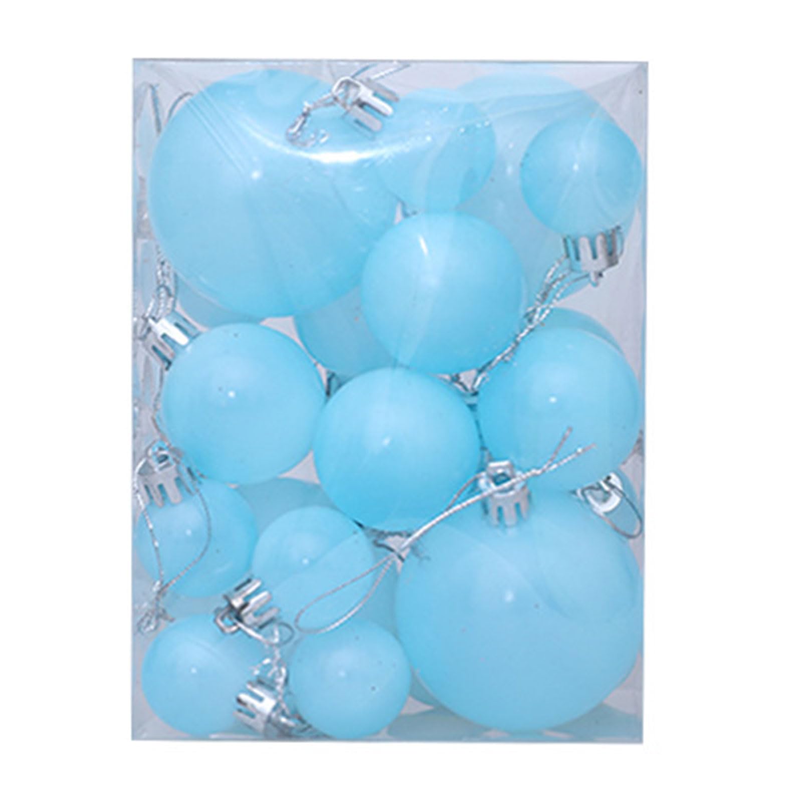 Whoasyst 24Pcs Colorful Christmas Ball Decorations Shatterproof Decorative Baubles Ornament for Christmas Tree Mantels Macaron Color Ornamentation