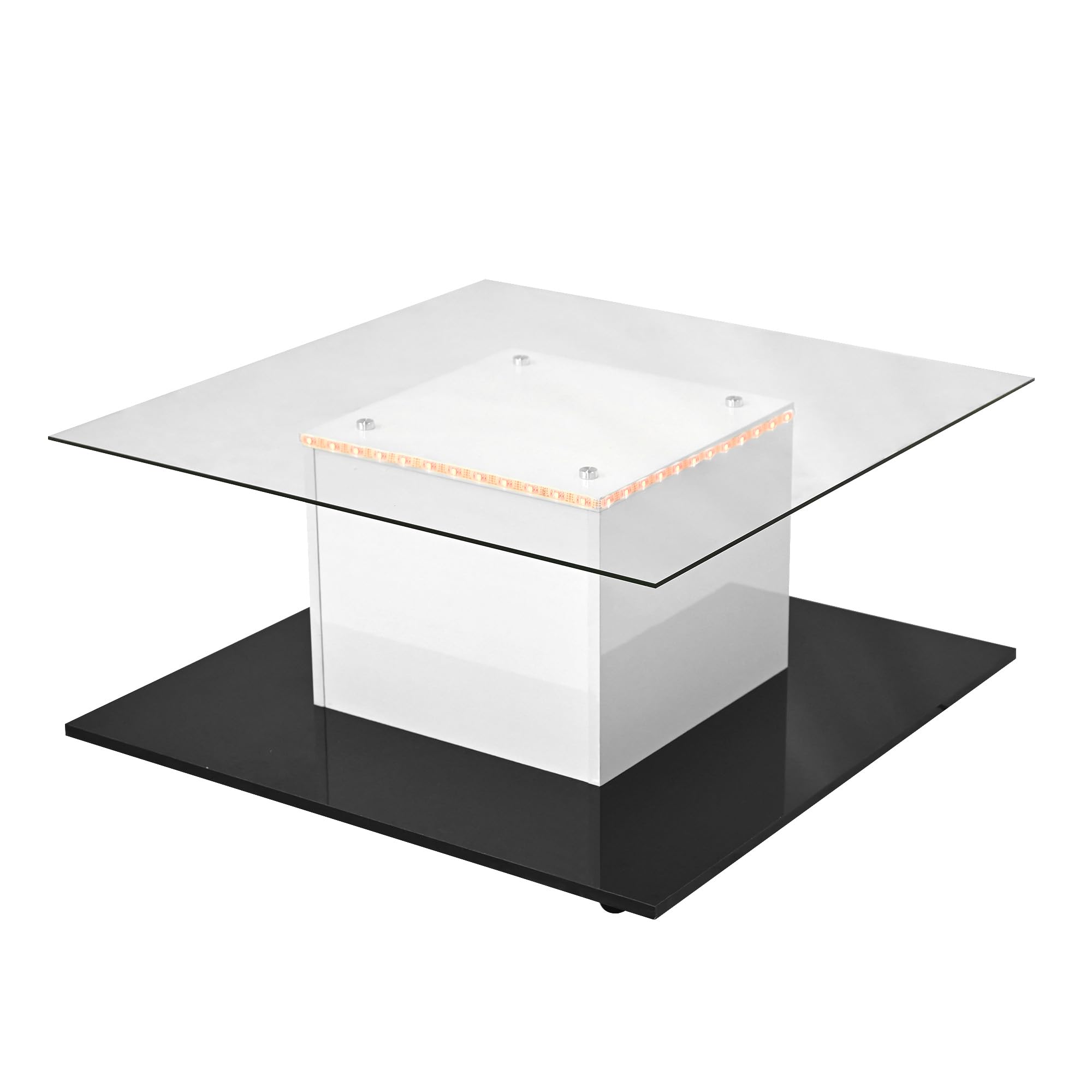 Couchtisch Hochglanz Glas Wohnzimmertisch Modern mit Rollen Beweglicher Kaffeetisch Beistelltisch für Wohnzimmer Lounge Design Teetisch Sofatisch Pflegeleicht Rechteckig Großer Tisch Grau