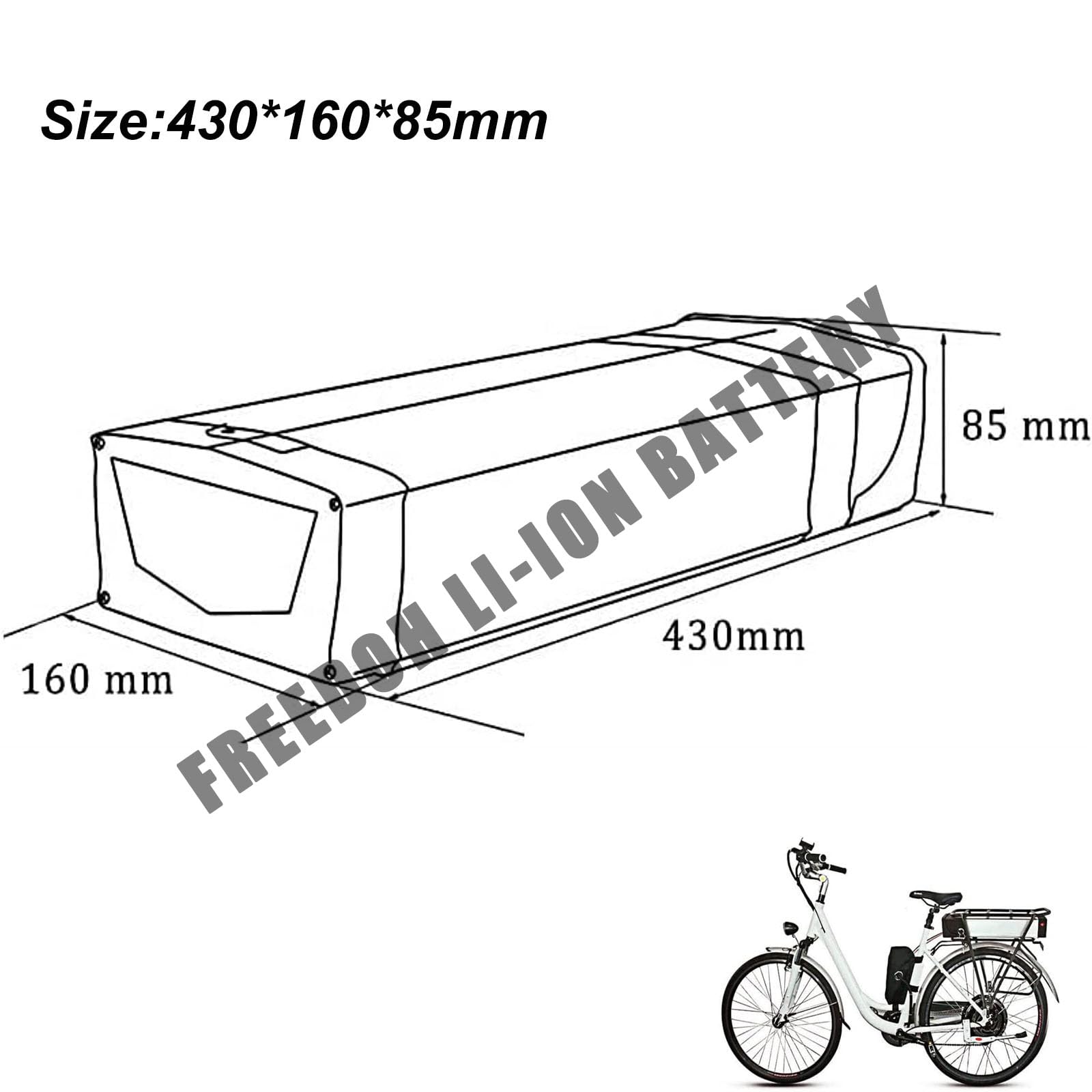 Amazon.co.jp: 電動自転車バッテリー 48V 20Ah 電動自転車リアラック