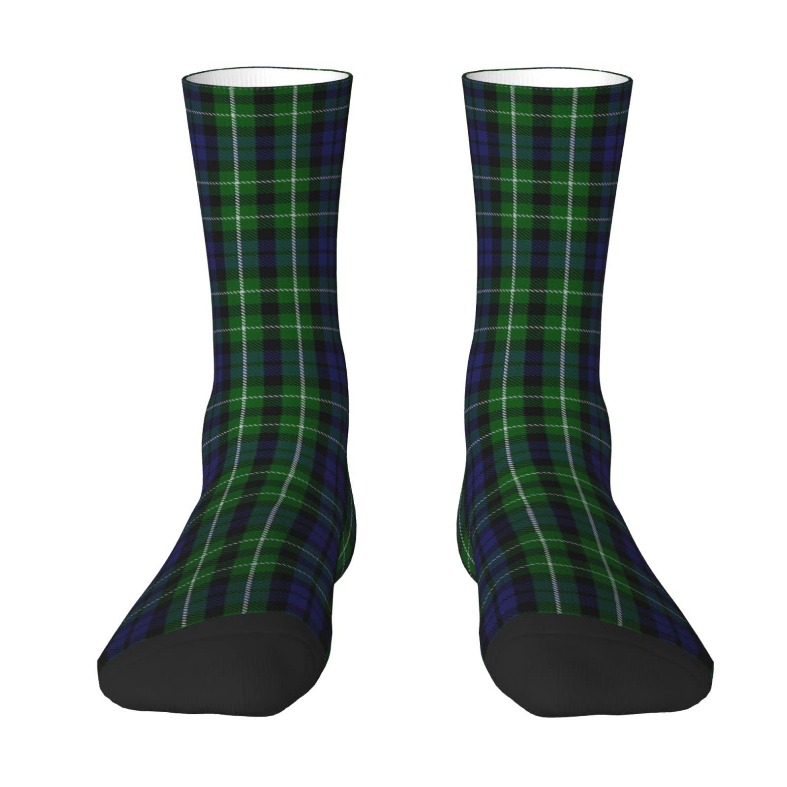 Unedskck Scottish Clan Gordon Dress Modern Tartan Plaid Crew Socks for Men Women, Athletic Socks Novelty Fashion Casual Tube Sock Sports Dress Socks