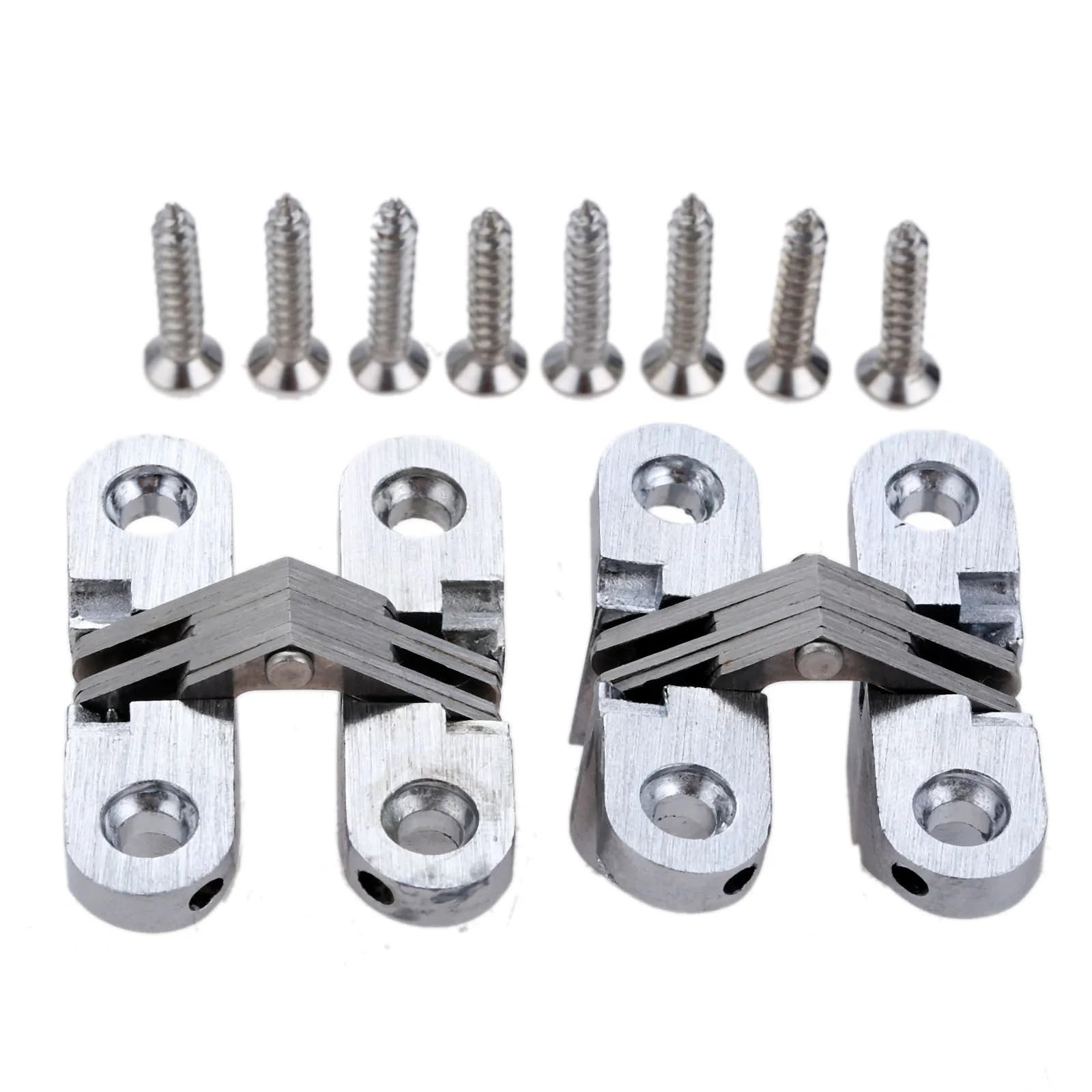 Kdhcvkz 13X60mm 2Pcs Door Hinges 304 Stainless Steel Hidden Folding Hinges With Screw(13X60mm)