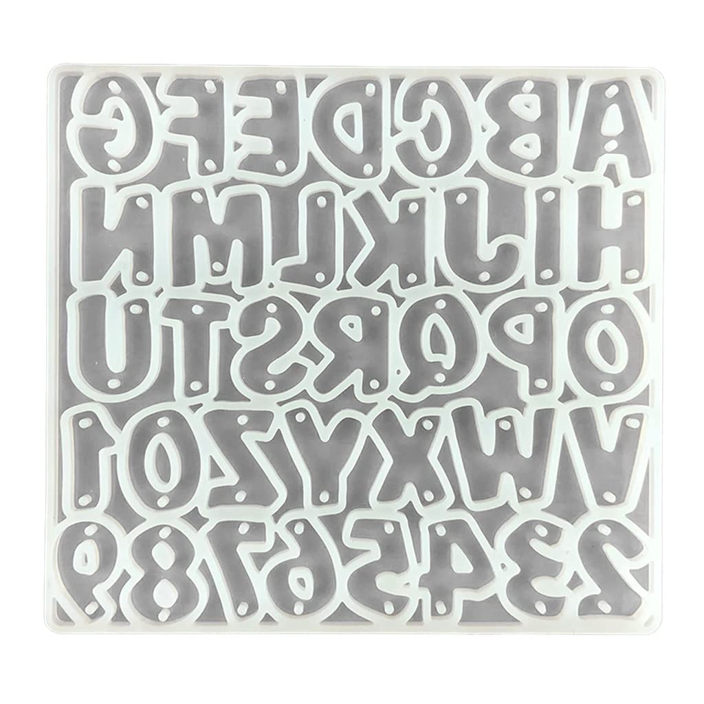 YUOIUX Earrings Mold Earrings Keychain Silicone Mold Art Letter Number Eardrops Danglers Crystal Resin Epoxy Mold