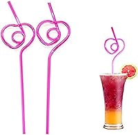 Vista 1 de 12 PCS Heart-Shaped Party Straws Drinking Sipping Straws, Novelty Props for Wedding Birthday Party