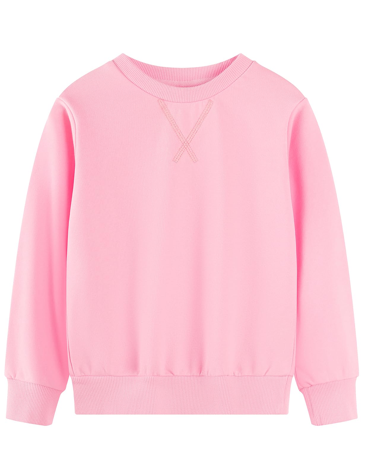Spring&amp;Gege Youth Basic Sport Crewneck Pullover Sweatshirts for Children（3-14 Years）
