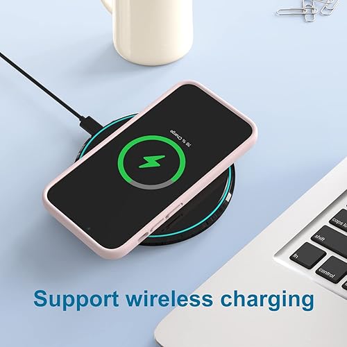 Miniatura 7 de K TOMOTO Compatible con iPhone 13 Mini, funda de goma de gel de silicona líquida con forro de microfibra, funda de protección completa contra caídas