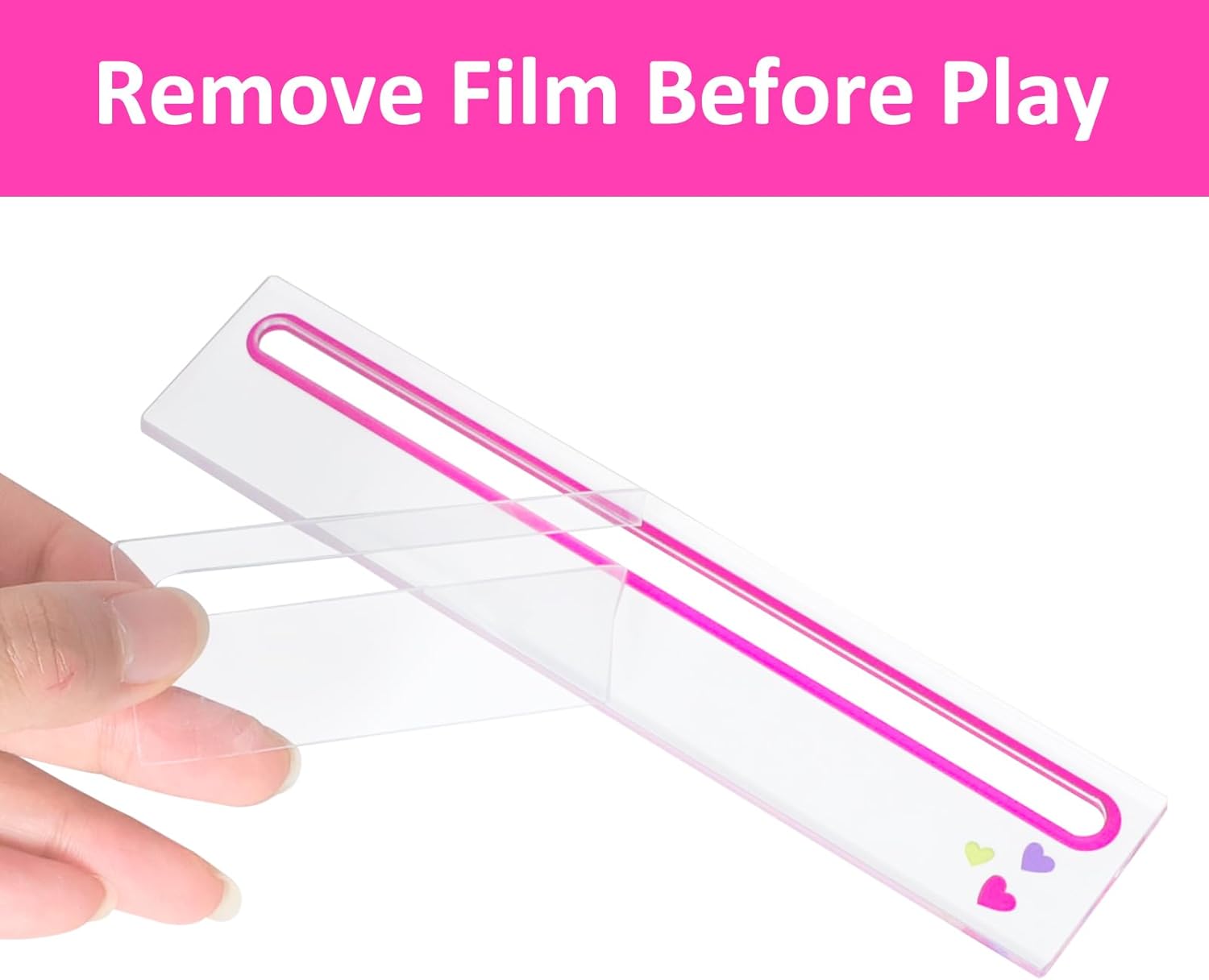 4 PCS Card Readers for Mahjong (Pink), Acrylic, Card Line Finders & Rules Helpers for American Mahjong, Mahjong Accessories