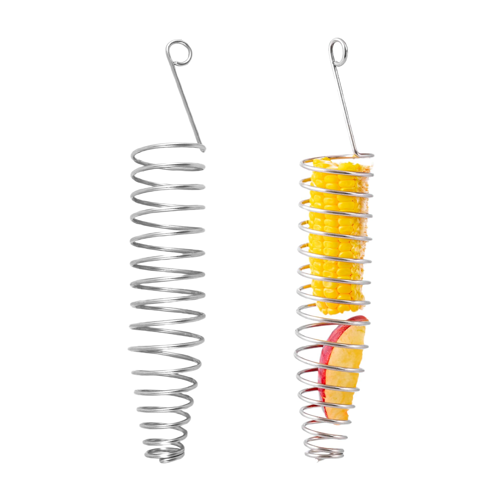 Sparrow Daughter Stainless Steel Bird Food Holder, Spiral Hanging Feeder for Fruits, Vegetables & Treats, Suitable for Parrots, Conures & Parakeets, Durable Bird Feeder (1 pc)-image-39