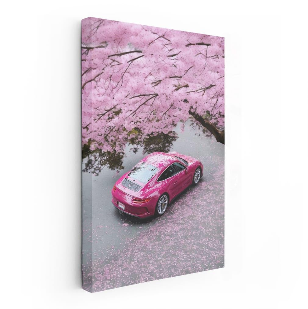 Amazon.com: Wall Art Car Porsche 911 Pink In Sakura - Print