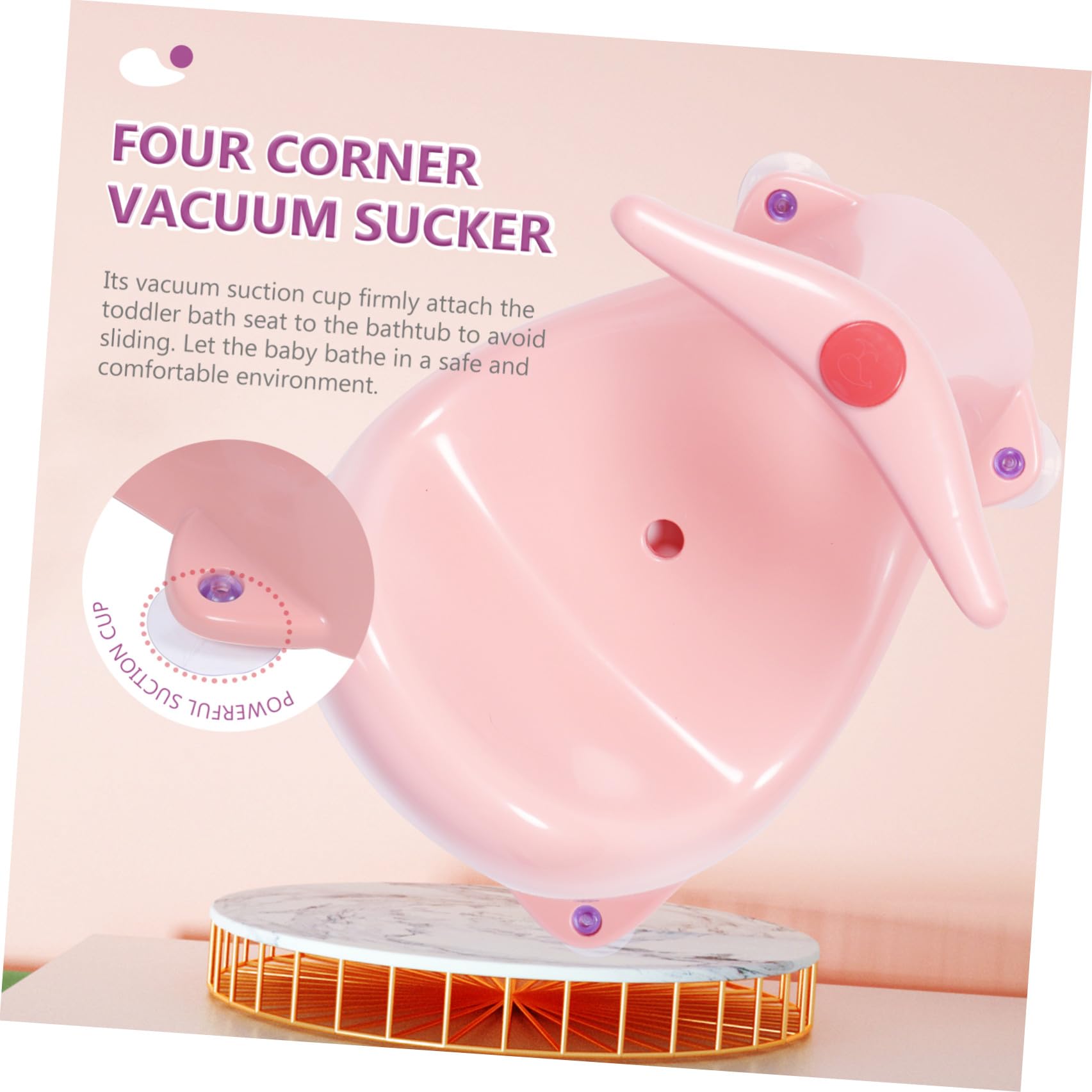 ORFOFE Asiento de Baño para Bebés Asientos de Baño para Pequeños para Recién Nacidos para Bañera o Ducha