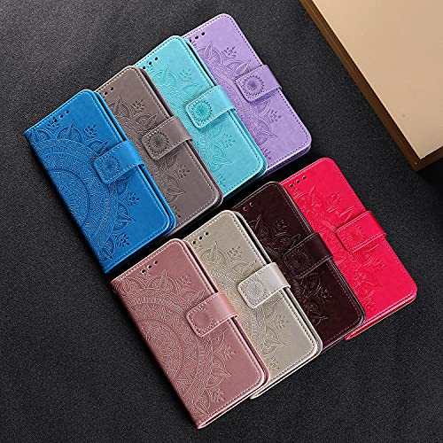 Coque Samsung Note 10 5G portefeuille bleu magnétique antichoc - 7