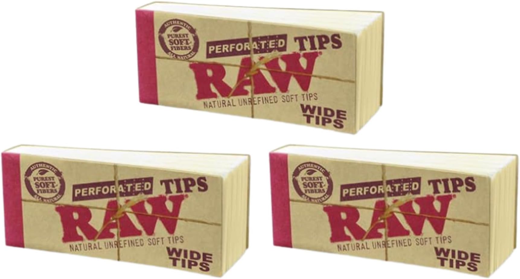 Raw Wide & Perforated Rolling Paper Filter Tips/Roaches Pack of 3 by OutonTrip(raw tips/filter tips/roach/cigarette filter/roach book/roach paper)
