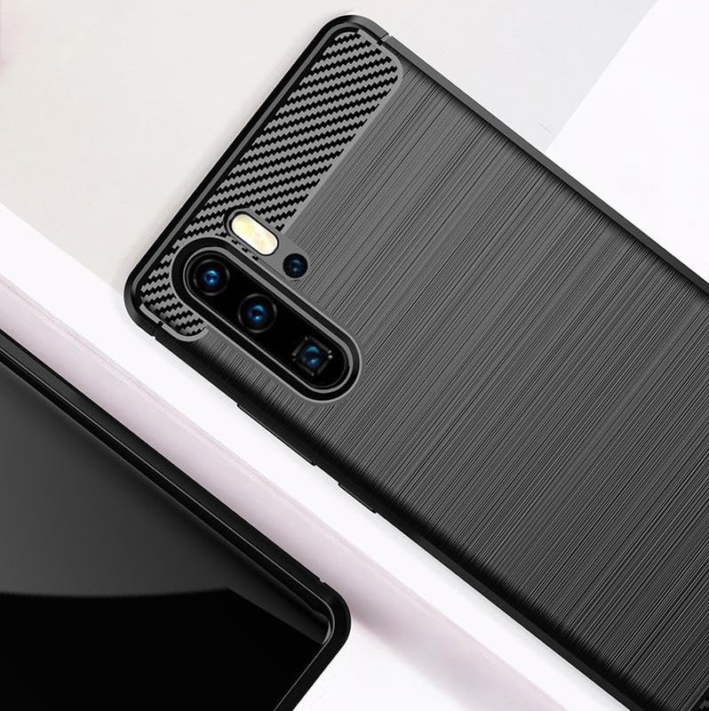 Image of Mobirush Hybrid Carbon Fiber Back Case for Huawei P30 Pro (Blue)