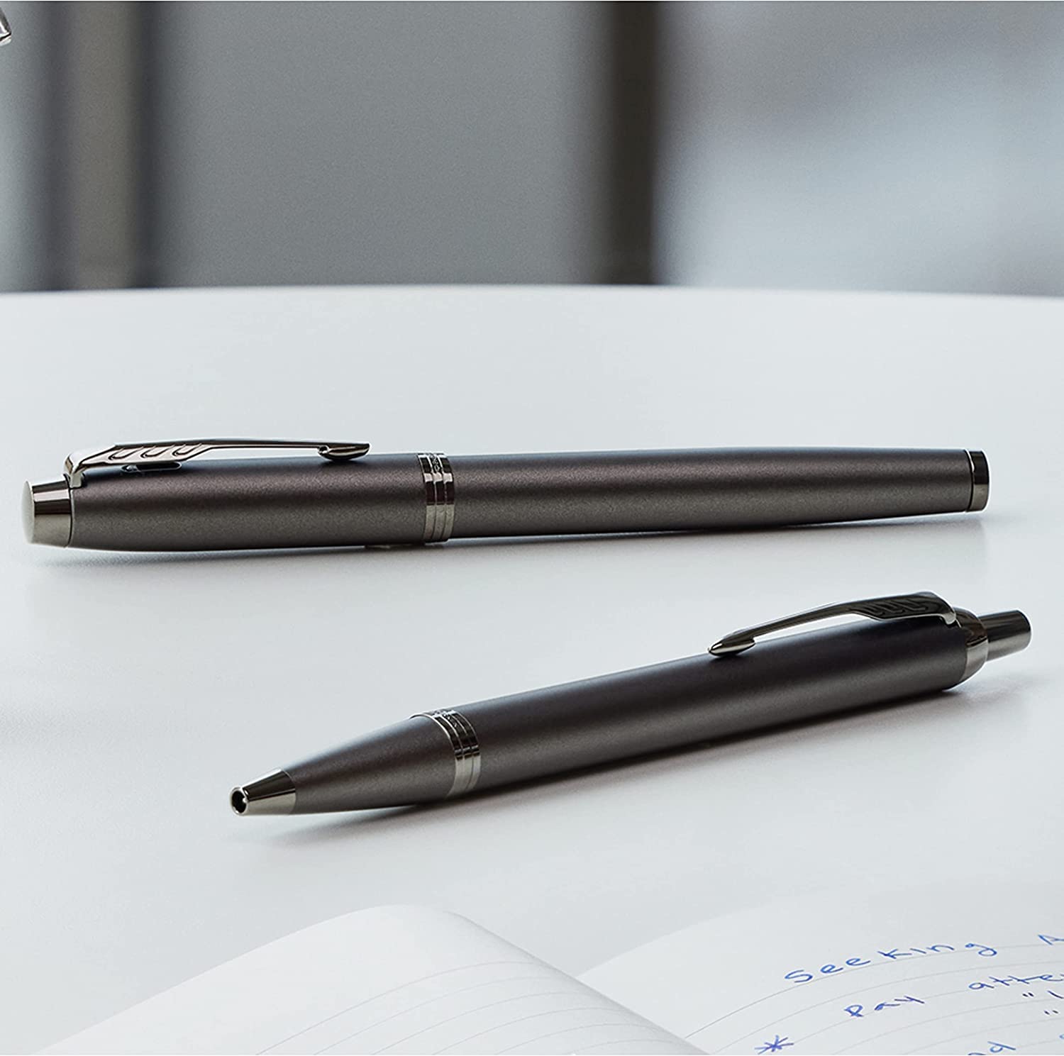 PARKER Schreibset IM Professionals Monochrome Kugelschreiber und Tintenroller mit Gravur | Premium Stift | Geschenkbox | personalisiert | graviert | Jahrestag | Geburtstag (Bronze)