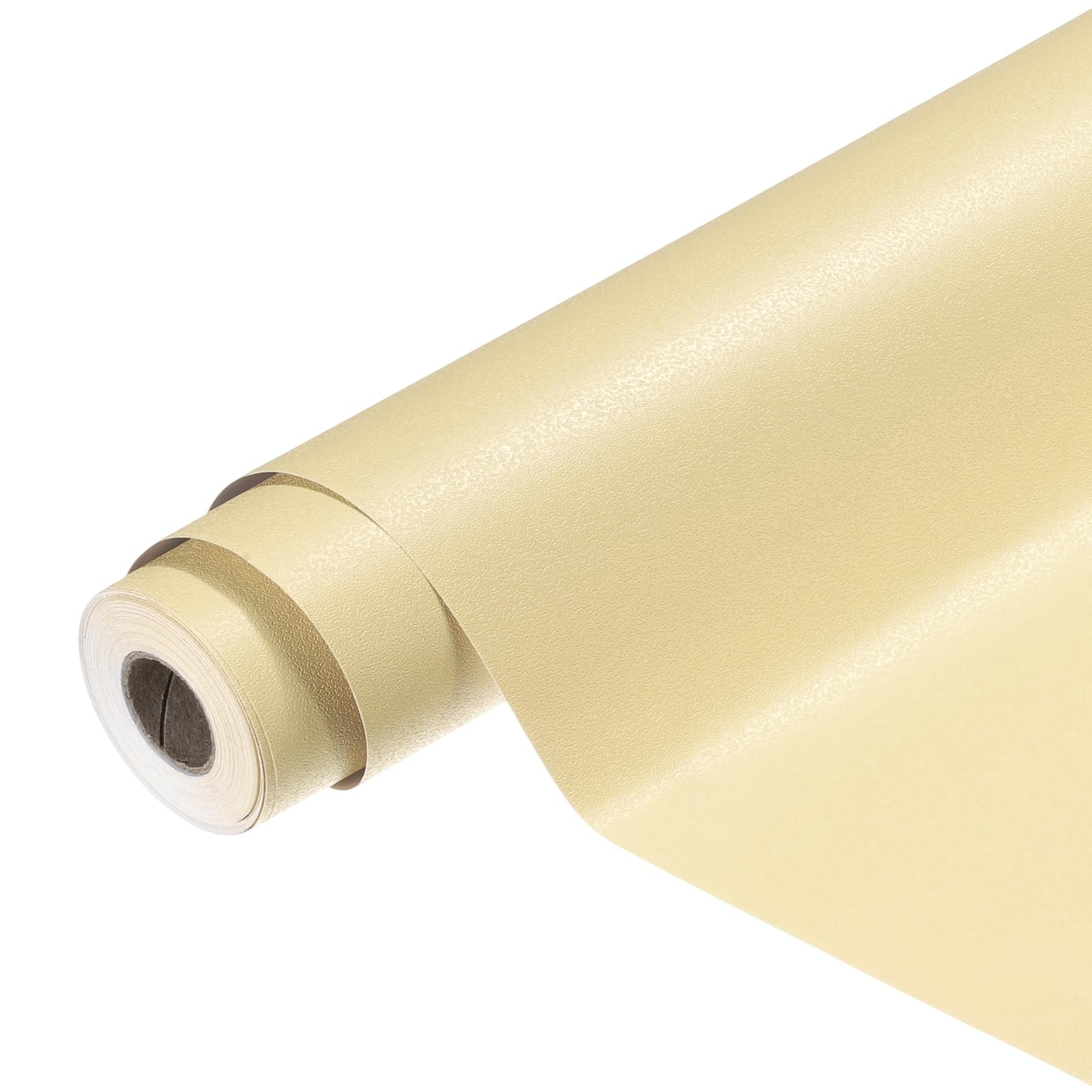 Papier peint autocollant PVC givré jaune kaki pour meuble et cuisine 54.9x1000cm
