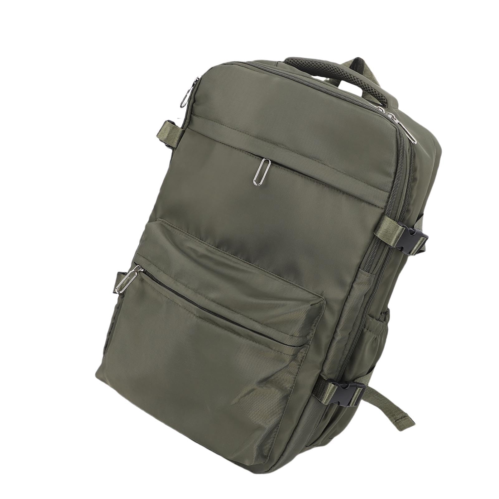 Jiawu Zaino di Grande capacità con Compressione Sottovuoto per Viaggiatori D'affari Laptop da 15,6 Pollici in Tessuto Oxford Resistente Alla Pioggia 27 Litri (GREEN)