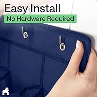 Vista 8 de GORILLA GRIP Organizador de zapatos sobre la puerta, 24 bolsillos grandes de malla transpirable, soporte de almacenamiento colgante que ahorra