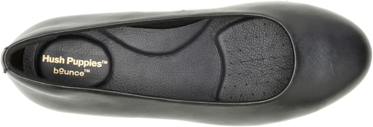 Hush Puppies Women's Alice Flat BallerinaAlice Flat Ballerina, Black, 6 US