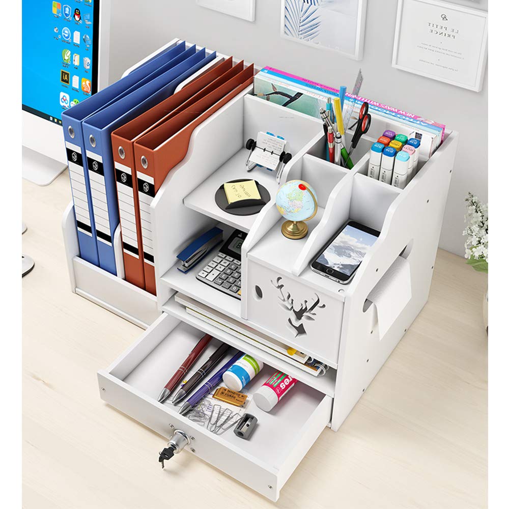 NUODWELL Organiseur de bureau blanc