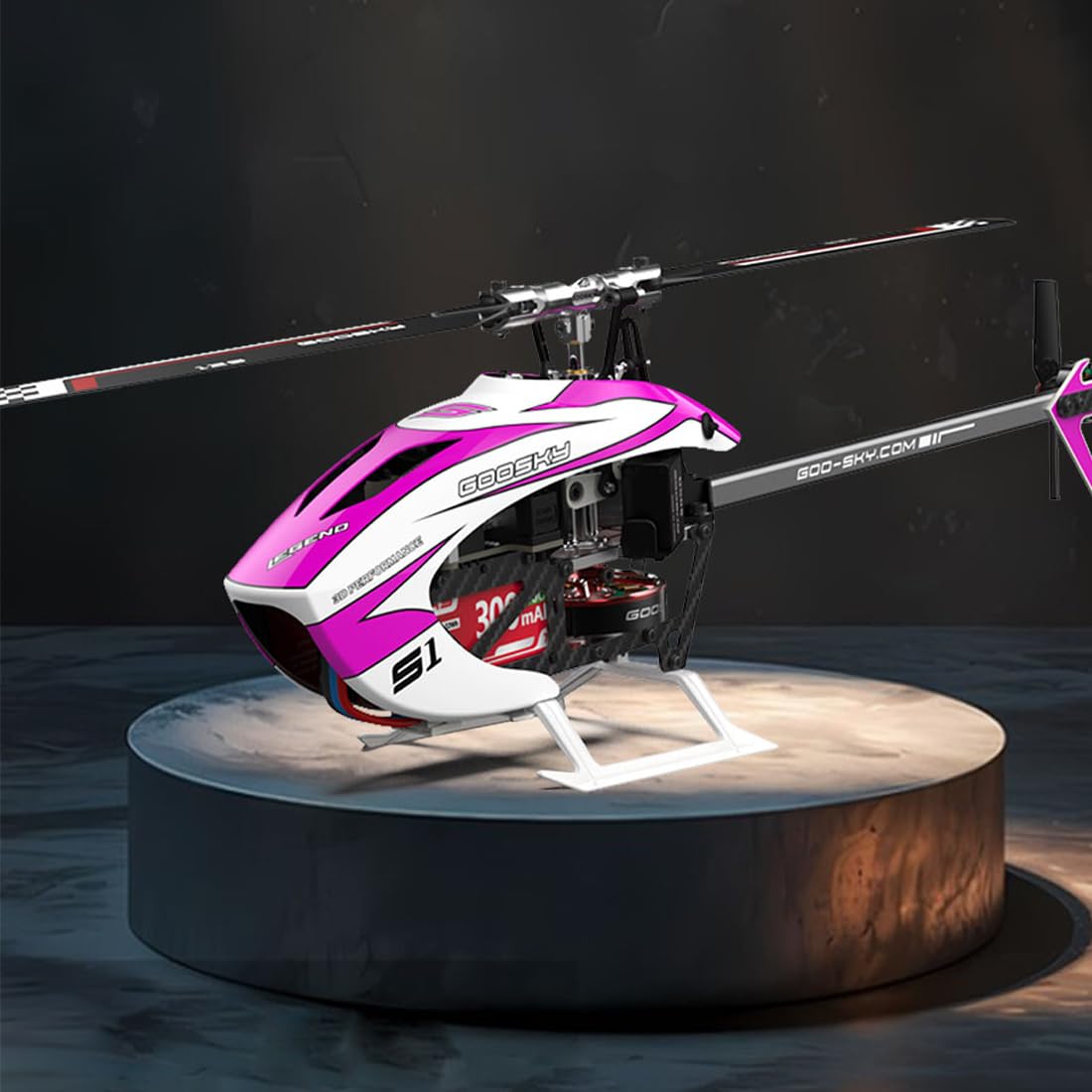 GOOSKY S1 Dual Brushless Direct Drive 3D RC-Hubschrauber, RTF-Fernsteuerungshubschrauber mit Kohlefaserrahmen, App-konfigurierbar und GTS-Flugsteuerungssystem für Hobbyisten