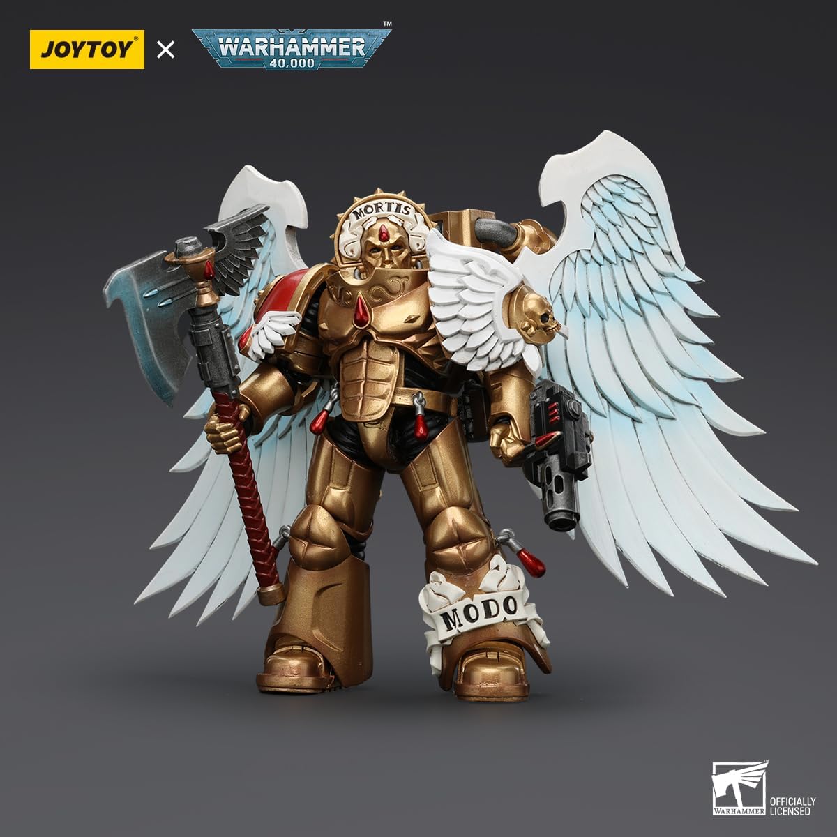Warhammer 40k: The Horus Heresy - Blood Angels Sanguinary Guard with Encarmine Axe and Inferno Pistol 1:18 Scale Figure