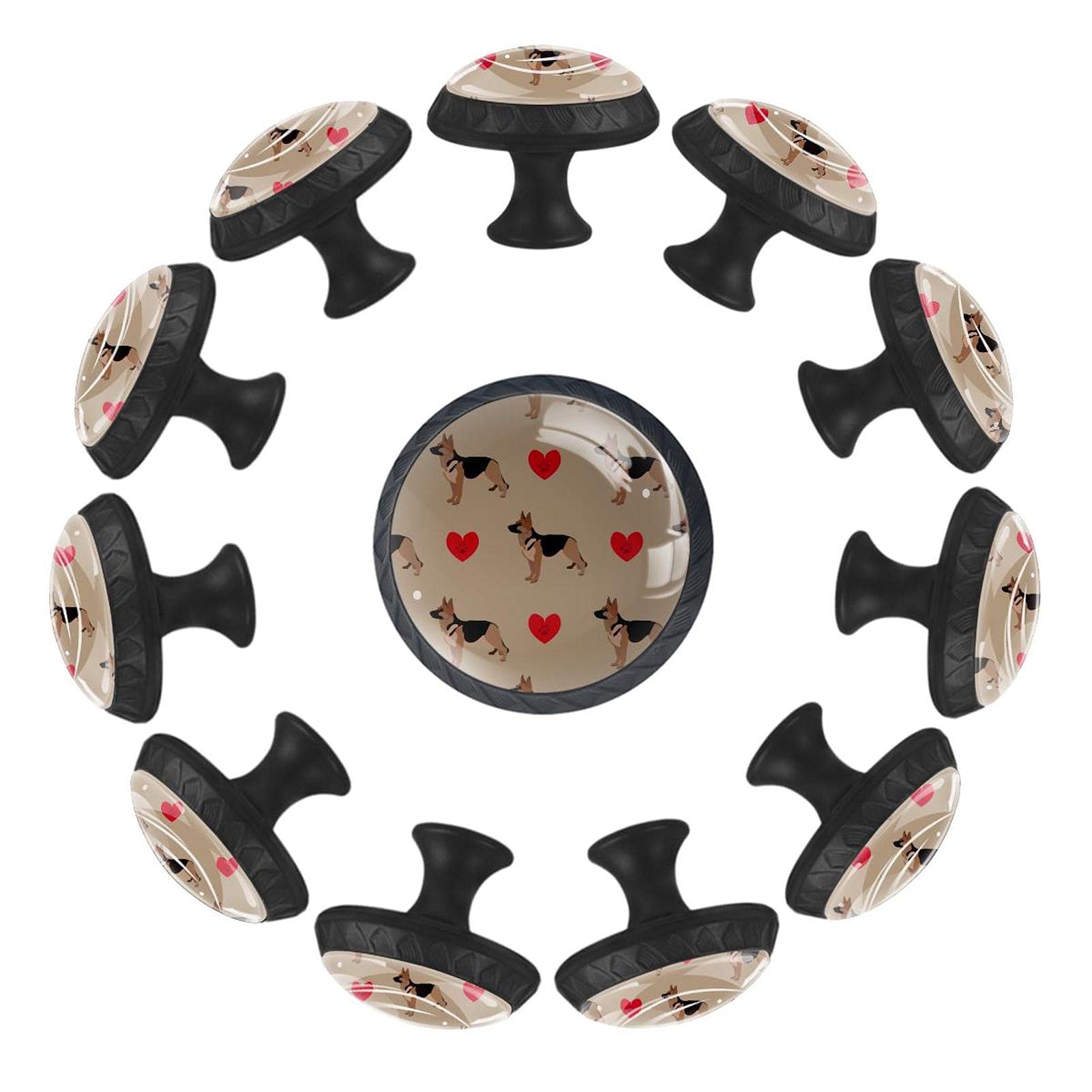 Boutons de tiroir chien 35mm lot de 12 poignées commode motif patte