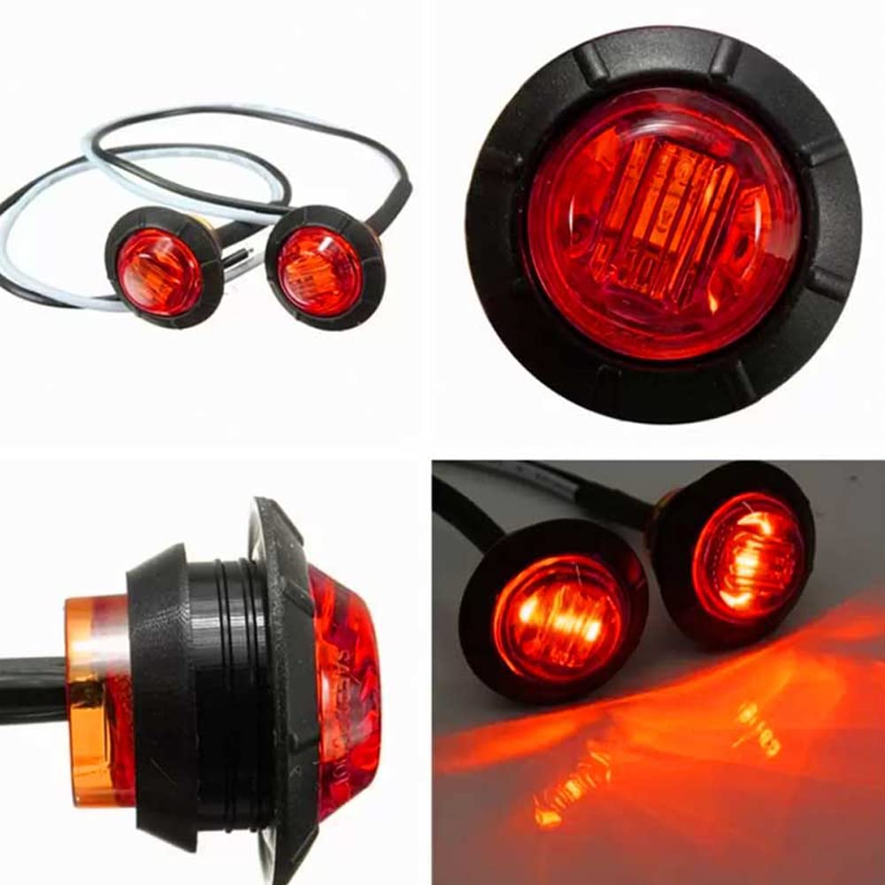 Luci Di Posizione Laterali per Rimorchio Rotonde 3/4, 10PCS