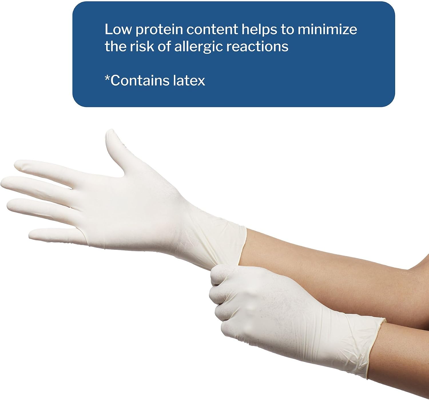 McKesson Confiderm Latex Exam Gloves, Non-Sterile Medical Gloves with Textured Fingertips - Beaded Cuff, Powder-Free - Ivory, Size Small, 100 Count, 10 Boxes, 1000 Total