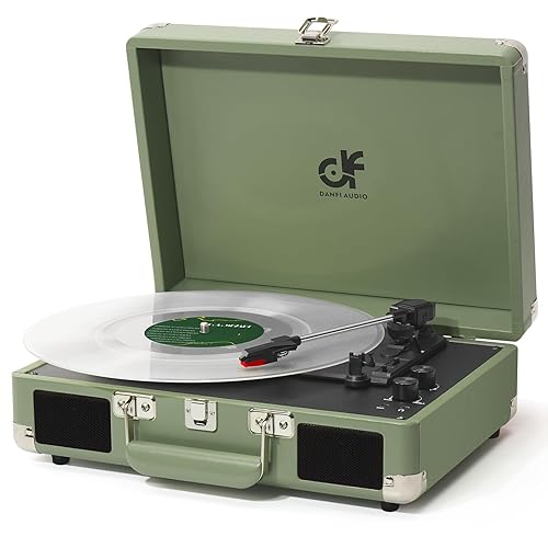 Vinyl Record Player 3 Speed Portable Suitcase Record Player